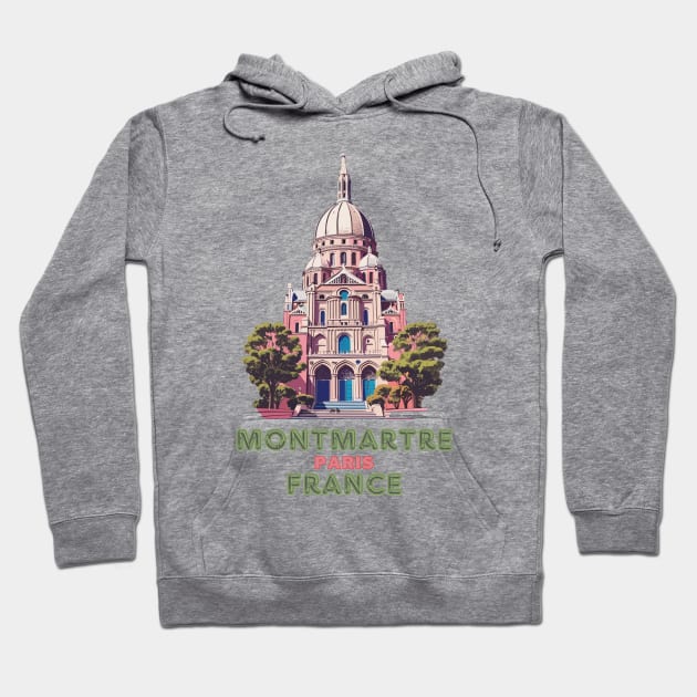 Montmatre Paris France Hoodie by Papilio Art